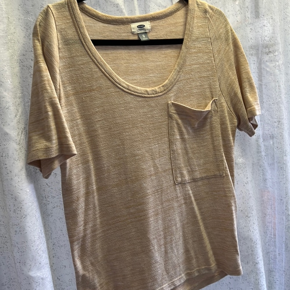 Tan loose fitting cotton top